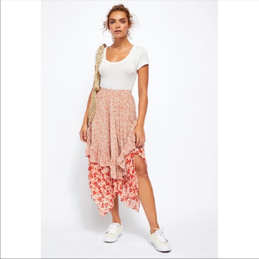 Free People Zuma Drippy Ruffle Skirt